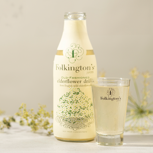 Folkington's old-fashioned elderflower drink - 1 litre glass bottle