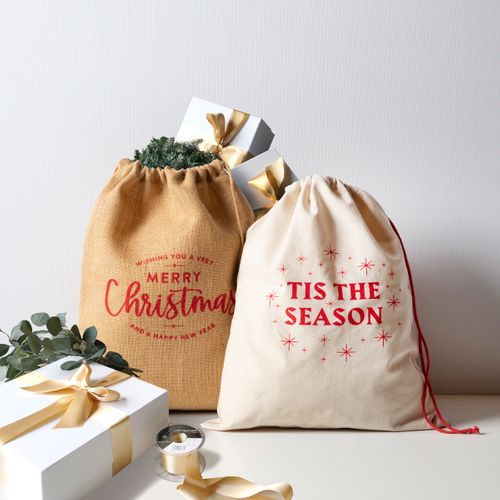 WBC: Christmas Drawstring Sacks