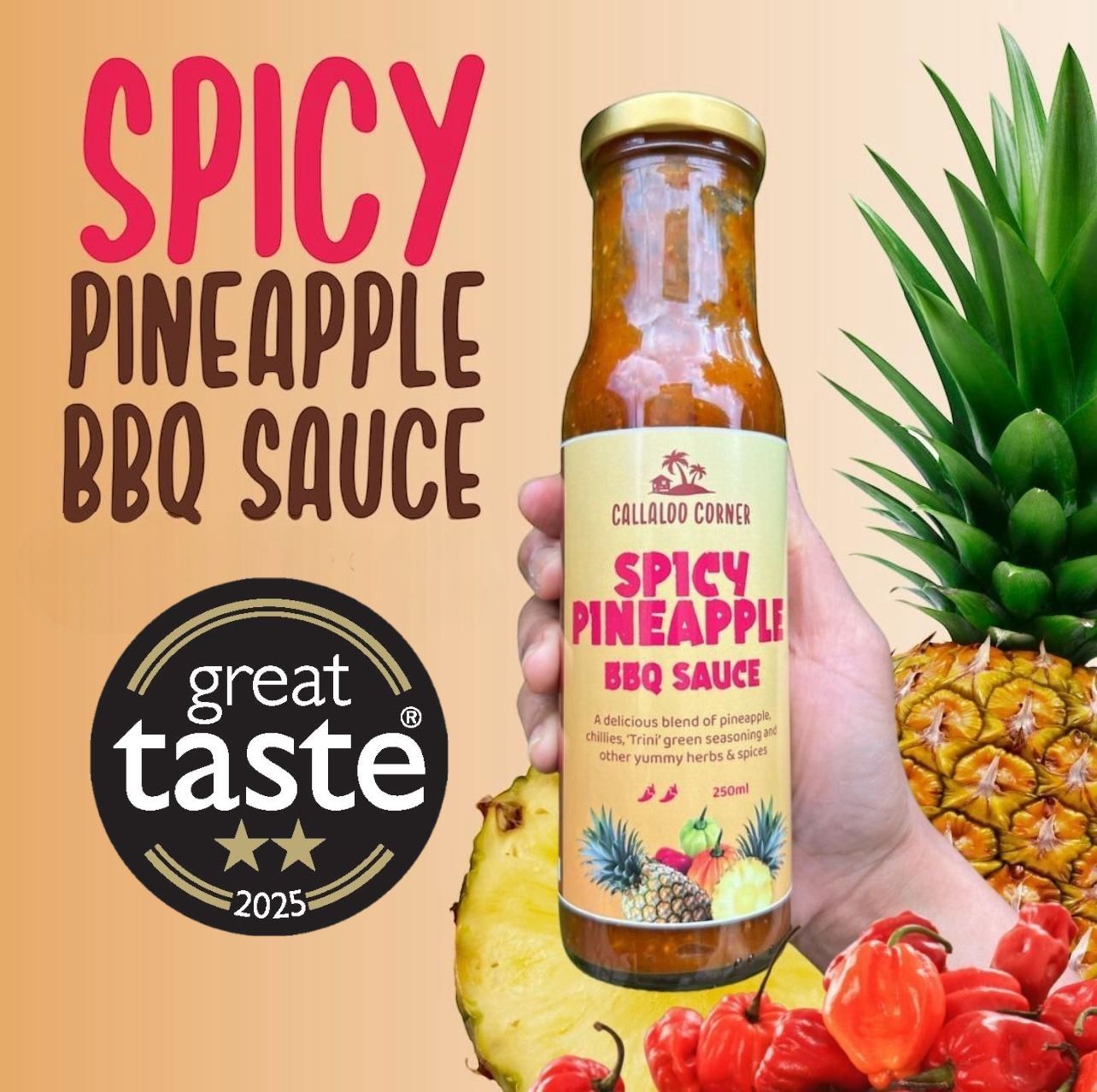 Meet Callaloo Corner at the Speciality & Fine Food Fair: Award-Winning Spicy Pineapple BBQ Sauce on Stand 1210