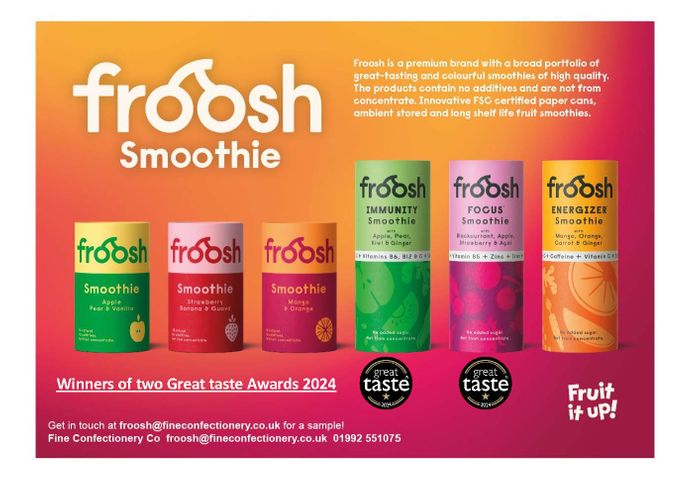 Froosh Smoothies land two 2024 Great Taste Awards