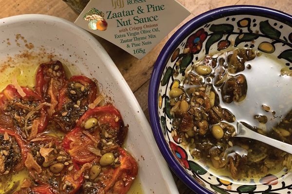 Zaatar & Pine Nut Sauce with Crsipy Onions
