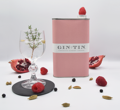 London Dry Pomegranate, Raspberry & Cardamom Gin In A Tin