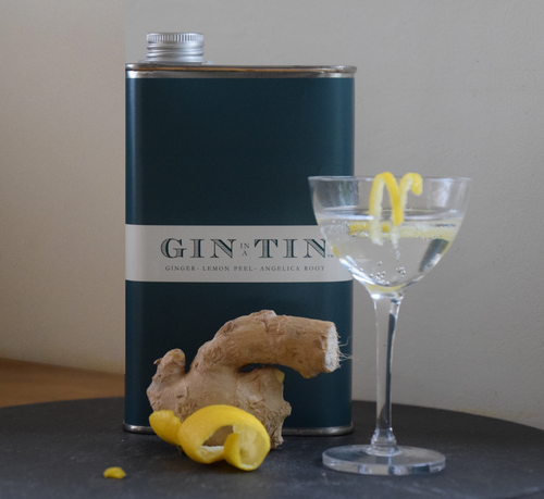 London Dry Ginger, Angelica Root & Lemon Peel Gin In A Tin