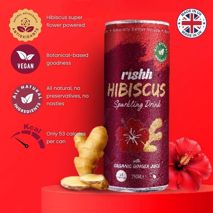 Rishh Sparkling Hibiscus Drink; Ginger 