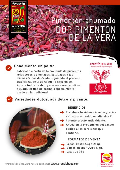 FICHA PRODUCTO PIMENTÓN AHUMADO DOP 