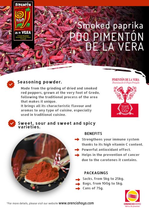 FICHA PRODUCTO PIMENTÓN AHUMADO DOP 