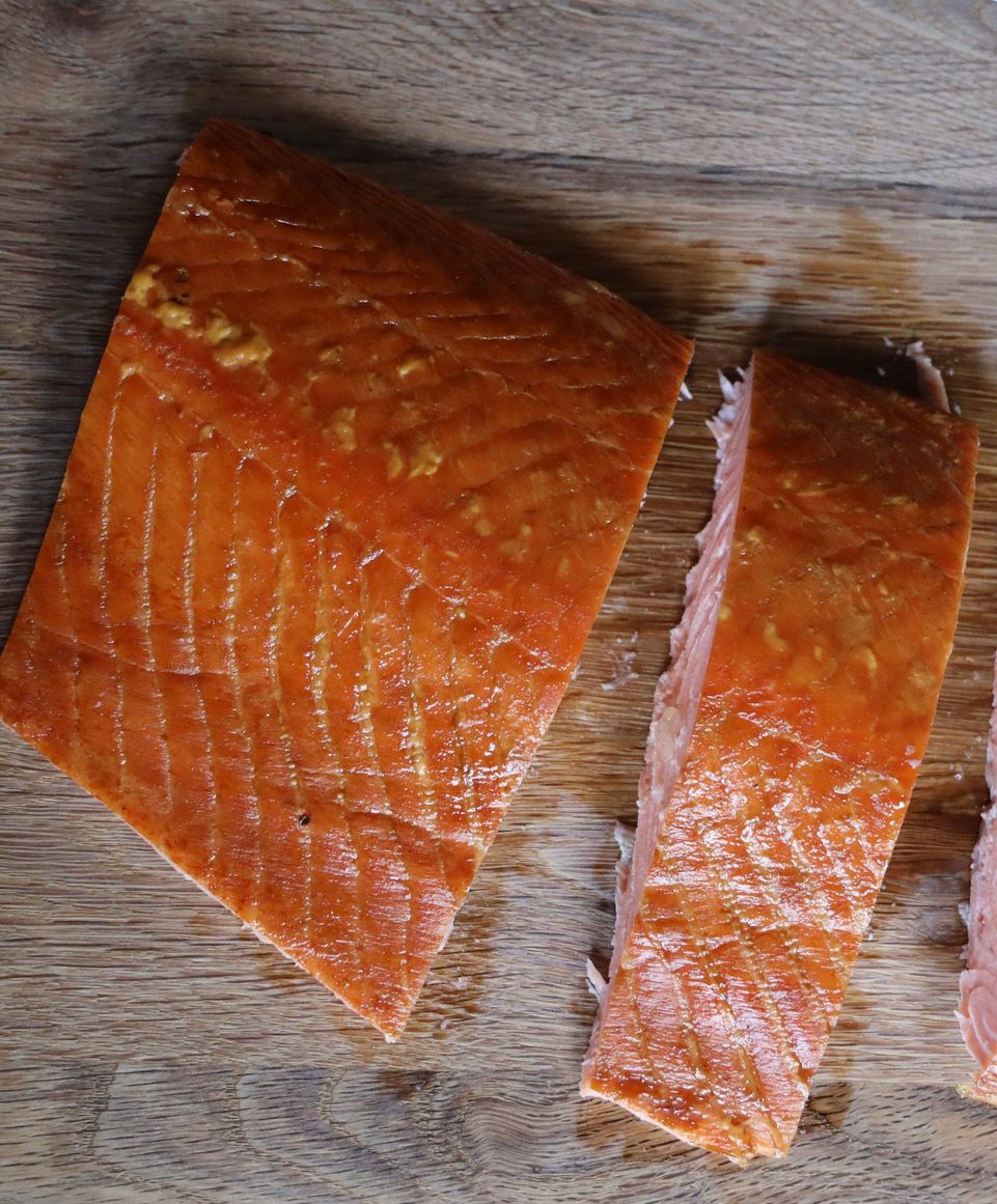 Hot oak smoked Scottish salmon