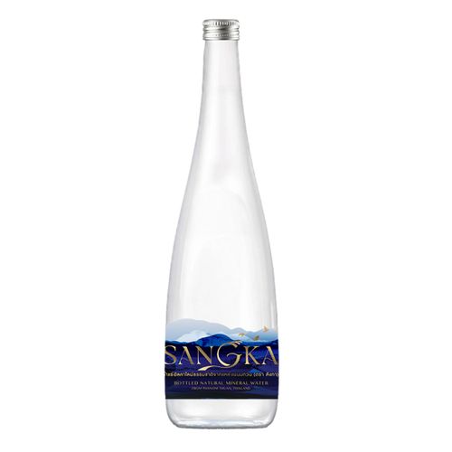 Sangka Mineral Water pH 8-9 Glass Bottle 750 ml.