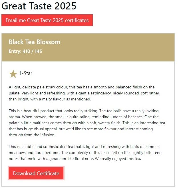 Black Tea Blossom - Blooming Black Tea Ball