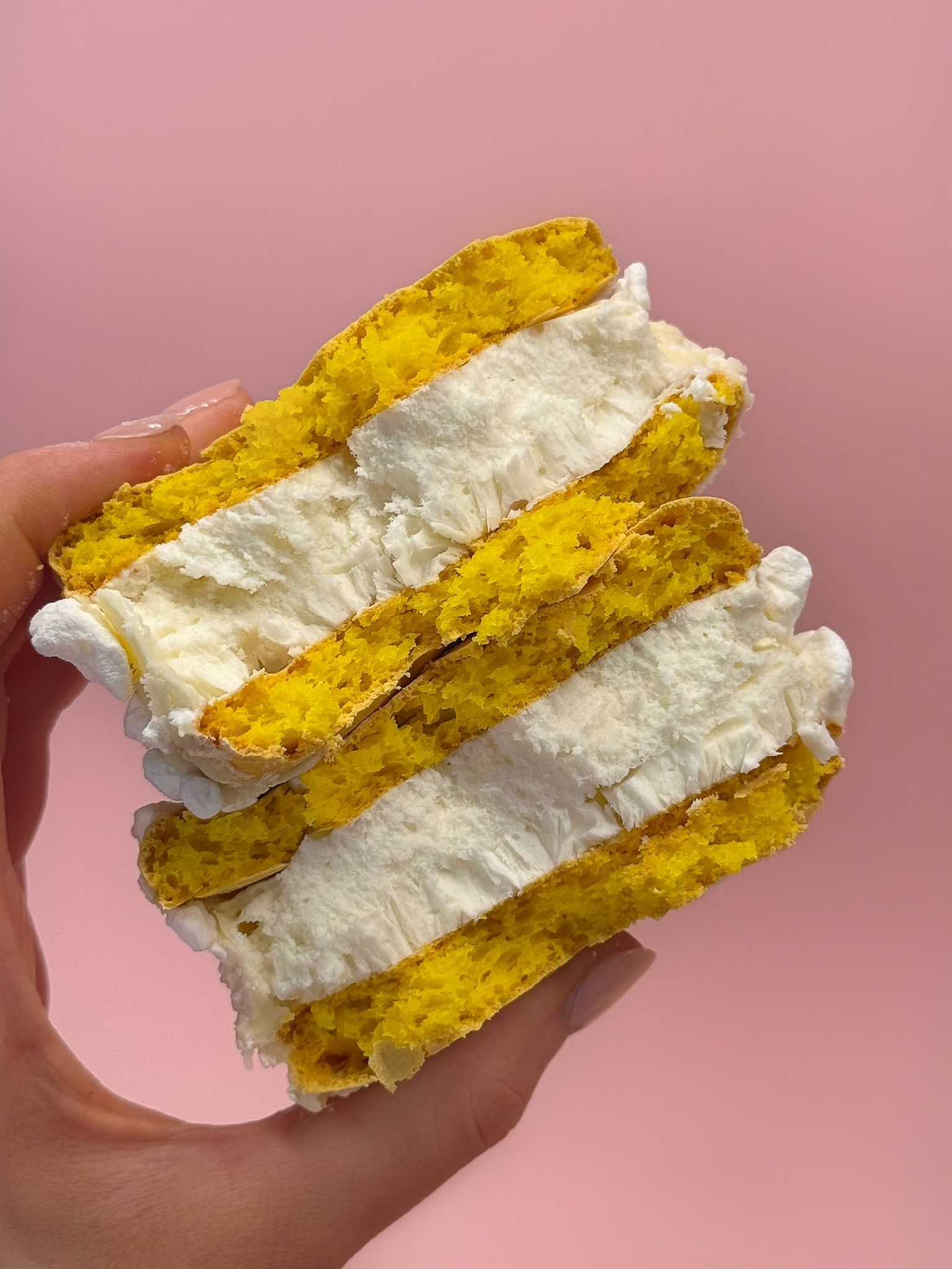 Lemon Meringue Macaron Ice Cream Sandwich