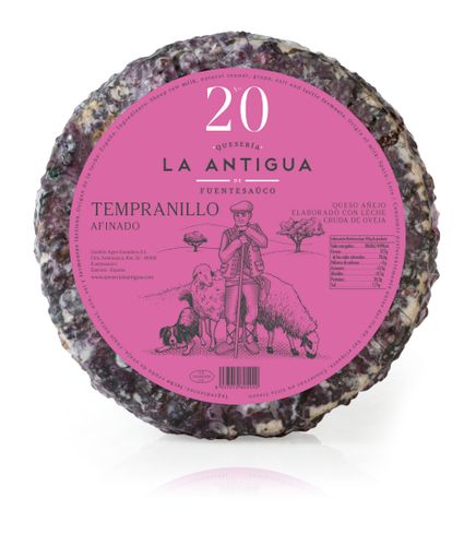 Aged sheeps' milk cheese with Tempranillo grapes