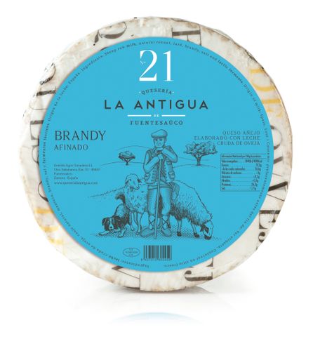 Aged sheeps' milk cheese with Brandy