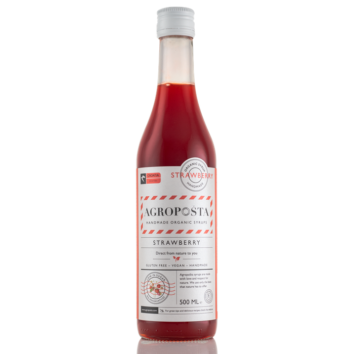 Strawberry cordial syrup 500 ml Organic