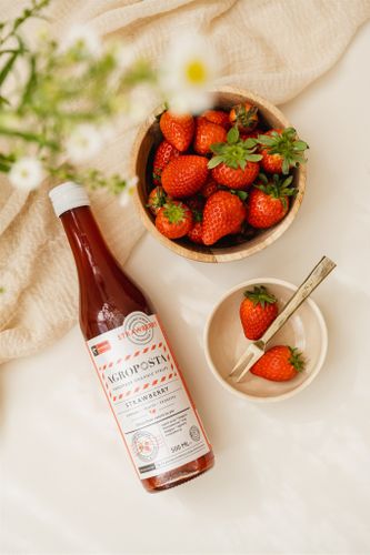 Strawberry cordial syrup 500 ml Organic