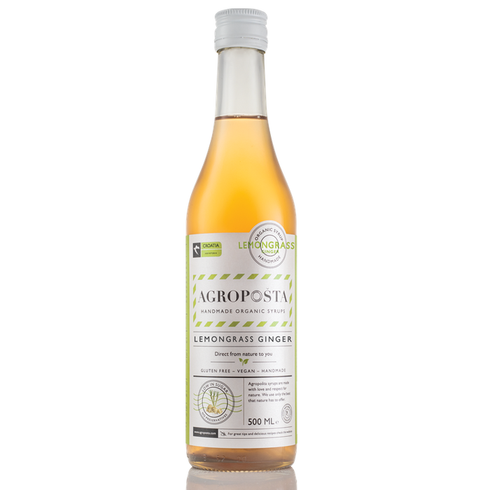 Lemongrass Ginger cordial syrup 500 ml Organic