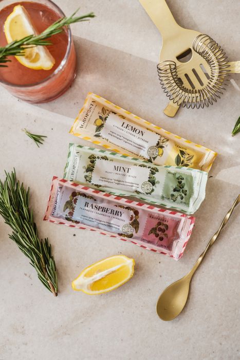 Lemon cordial syrup in a 32 ml recyclable sachet Organic