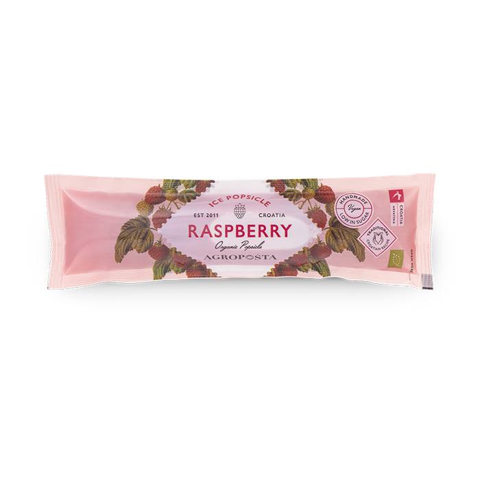 Popsicle ice pop Raspberry - 50 ml in a sachet - ambient temperature