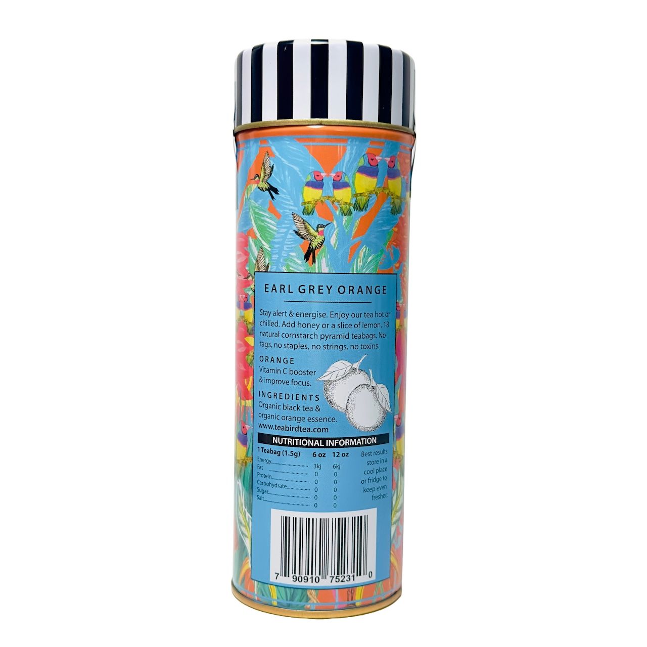 Organic Earl Grey Orange Tea Deluxe Tin 18 teabags