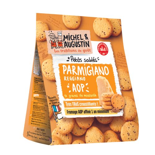 Savoury shortbreads with PDO Parmigiano cheese and mustard seeds 100g