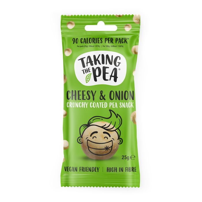 Cheesy & Onion, crunchy coated peas (25g - on-the-go pod pack)