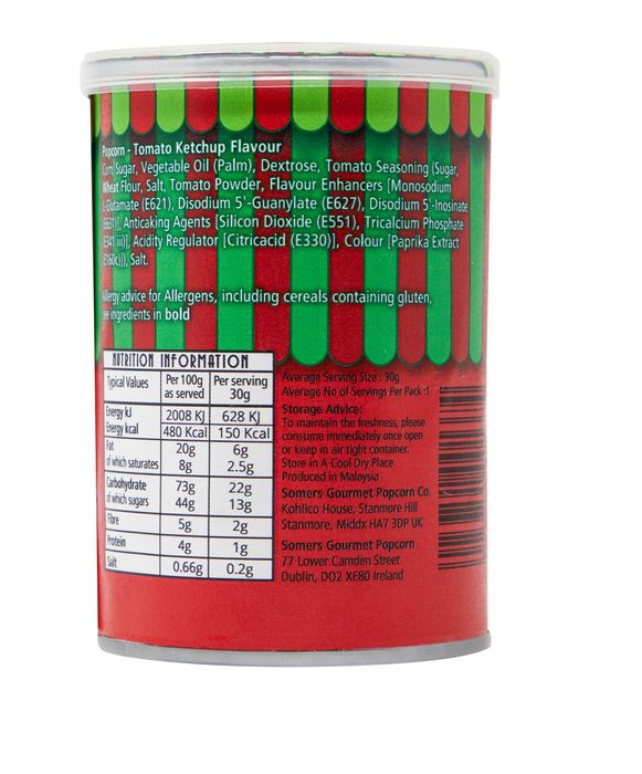 Somers Gourmet Popcorn - Tomato Ketchup