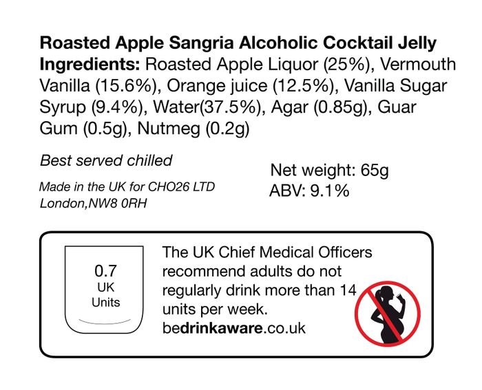 Roasted Apple Sangria Alcoholic Cocktail Jellies