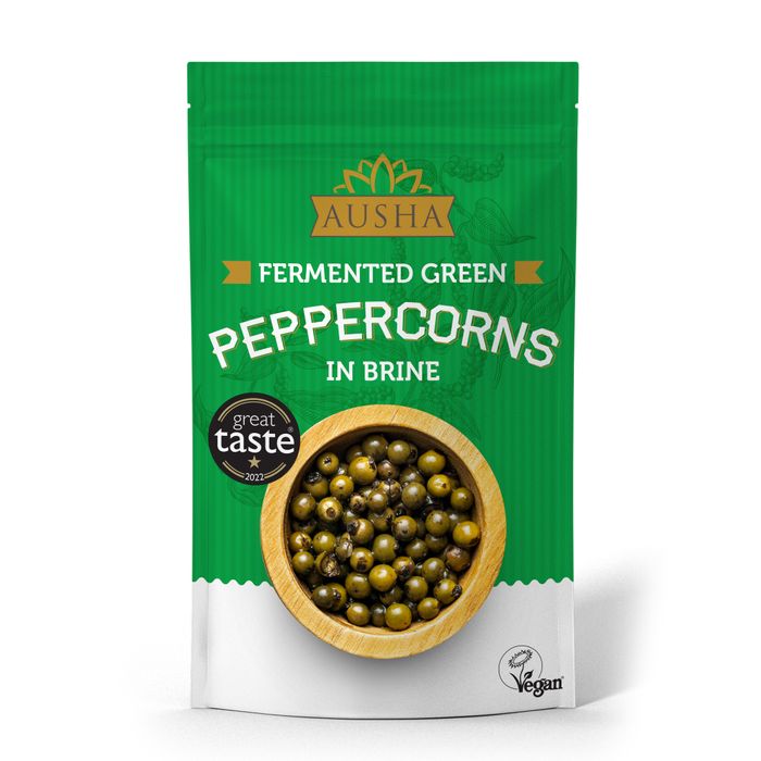 1* Star Winner Great Taste Award 2022 - Fermented Green Peppercorns in Brine 100g