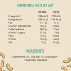 Dry Roasted Cashew Nuts Sea Salt