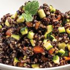 Black rice and vegetables rich salad - gluten free