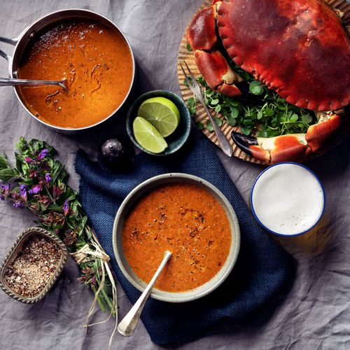 Cornish Crab & Roasted Tomato Soup