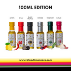 100% Natural flavored oils with (Chilli, Smoked, Black Truffle, rosemary, garlic, lemon) 100ML