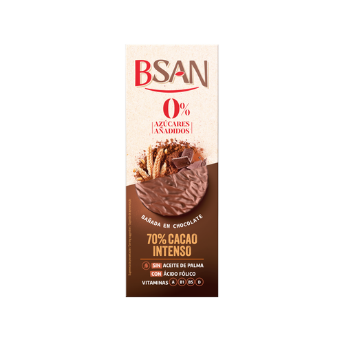 BSAN 0% ADDED SUGARS, 70% INTENSE COCOA