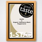 1* GREAT TASTE AWARD 2024 Organic Tellicherry Black Peppercorns 100g