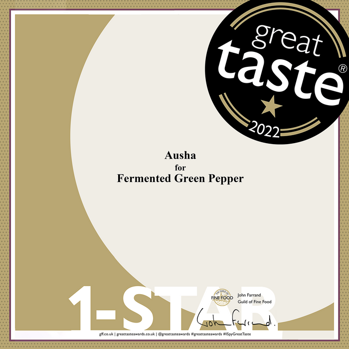 1* GREAT TASTE AWARD Organic Fermented Green Peppercorns in Brine