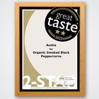 2** GREAT TASTE AWARD  Organic Smoked Tellicherry Black Peppercorns