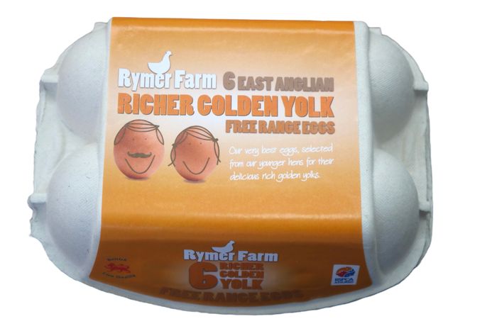 Rymer Farm Richer Golden Yolk Free Range 6 Egg Pre-Pack