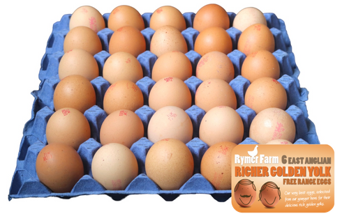 Rymer Farm Richer Golden Yolk Free Range Tray of 30 Eggs