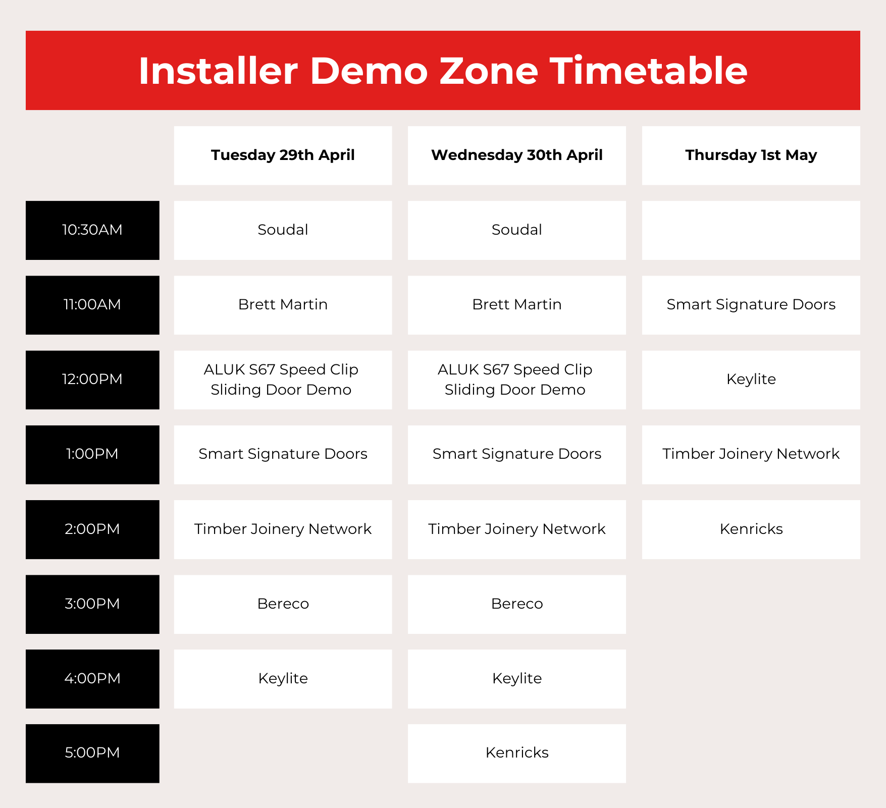 timetable