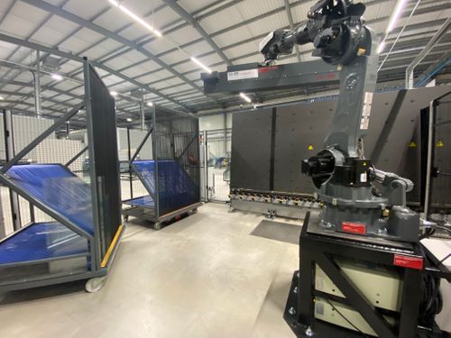 PRESS GLASS UK HAVE AUTOMATED THE MANUAL LOADING PROCESS ON THE FIRST OF TWO LATEST SPECIFICATION LISEC AUTOMATED IG LINES