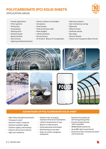 Teknorm Solid Polycarbonate Sheet - Stand R84