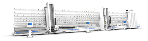 Vertical Processing Line featuring Edging, Drilling & Milling machine