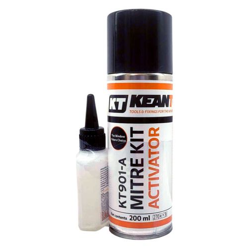 KT901 Premium Mitre Fast Kit Superglue & Activator 200ml/50g – The Window Fitters Choice!
