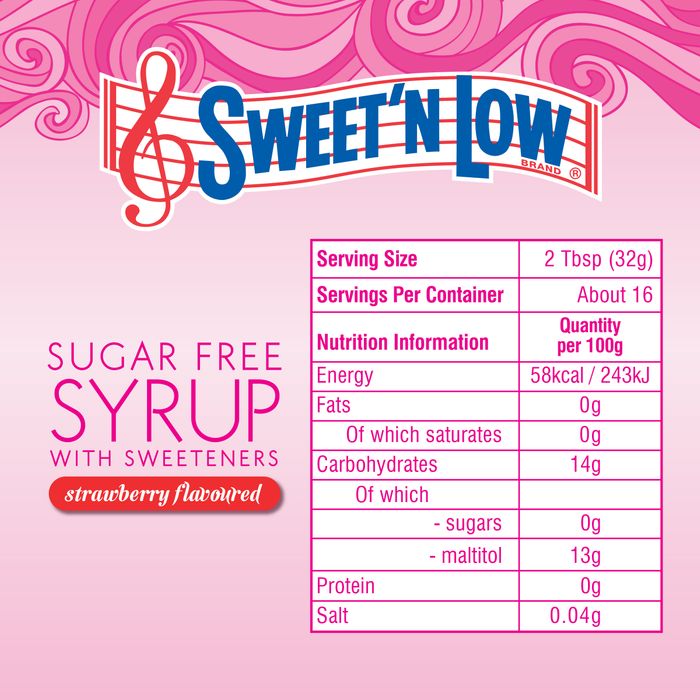 Sweet'N Low Sugar Free Strawberry Flavored Syrup