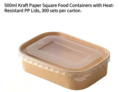 500ML rectangle paper food container