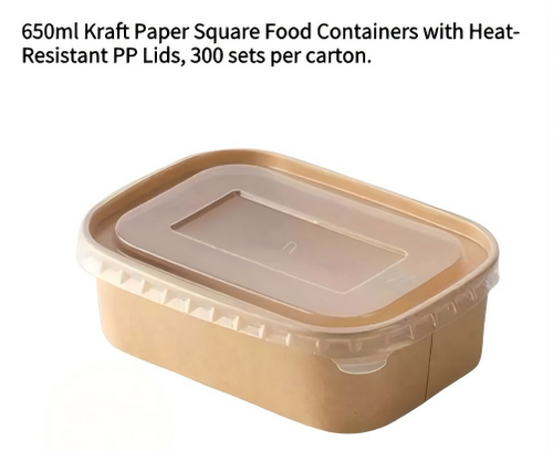 650ML rectangle paper food container