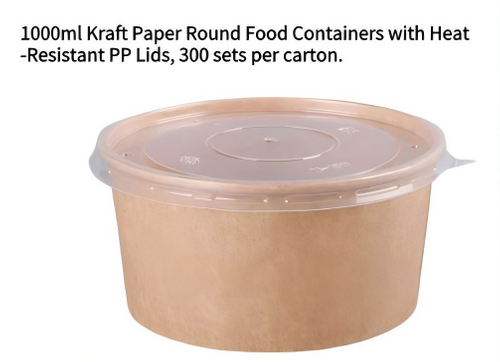 1000ML Round Paper Food Container