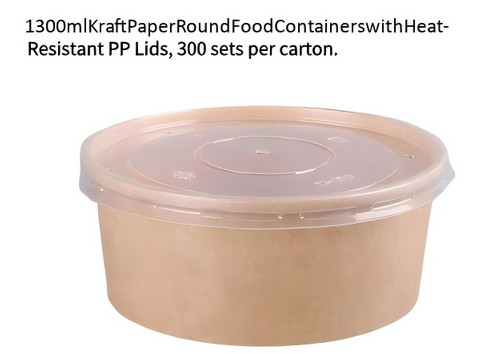1300ML Round Paper Food Container