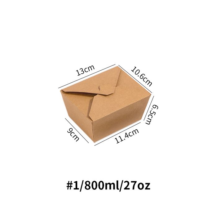 Mutiple size kraft paper food container