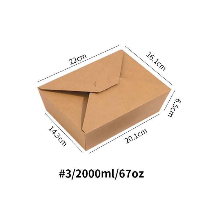 Mutiple size kraft paper food container