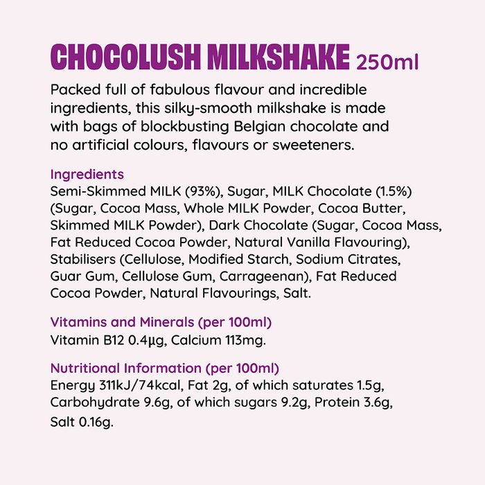 Shaken Udder Chocolush Ambient Milkshake 250ml